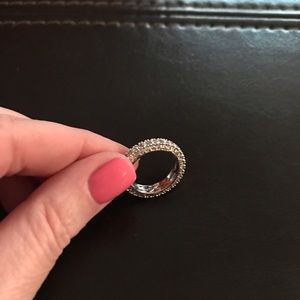 Cubic zirconium eternity ring